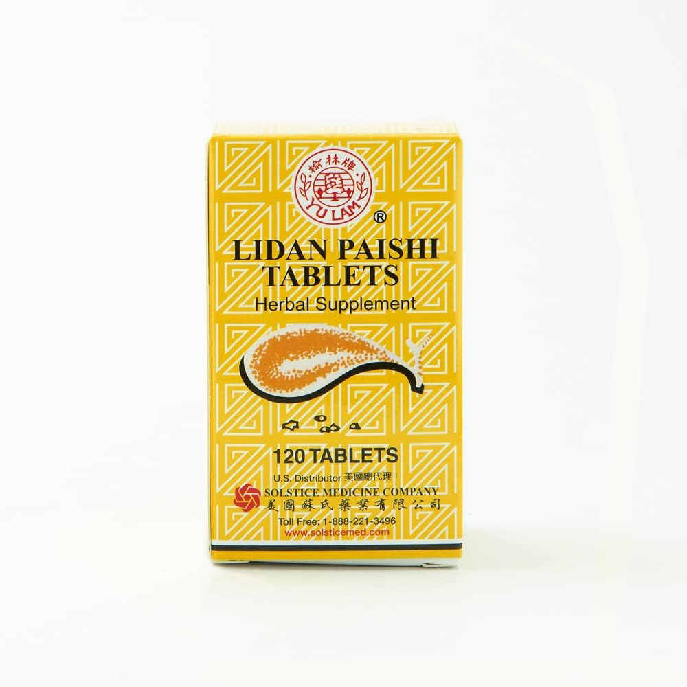 Lidan Paishi Tablet Herbal Supplement (Supports Liver, Gall Bladder, Bile Health) (120 Tablets) (1 Bottle) (Solstice)