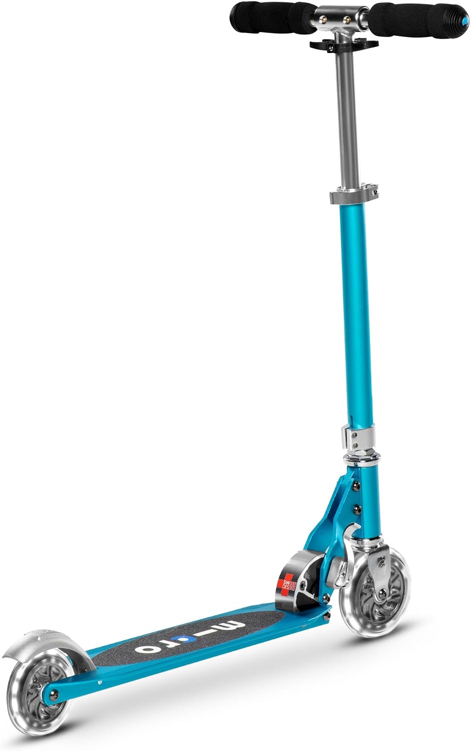 Micro Kickboard | Sprite Foldable LED Scooter for Ages 6+ | Children up to 220 lbs | 2 Wheel | Travel Ready | Adjustable T Bar | Smooth Ride