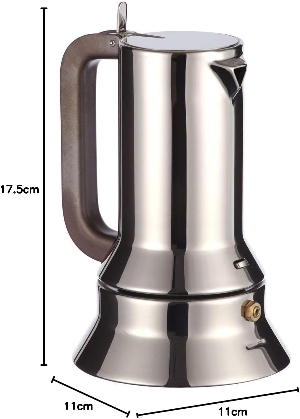 Alessi 9090/3 - Design Stovetop Espresso Coffee Maker, 18/10 Stainless Steel, Mirror Polished, 3 cups