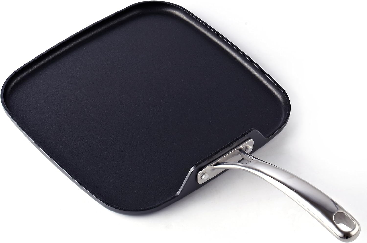Cooks Standard 11-Inch Square Griddle Pan - Nonstick Ceramic Coated | Hard Anodized, Heavy Duty Aluminum Fry Pan for Breakfast Pancakes Bacon