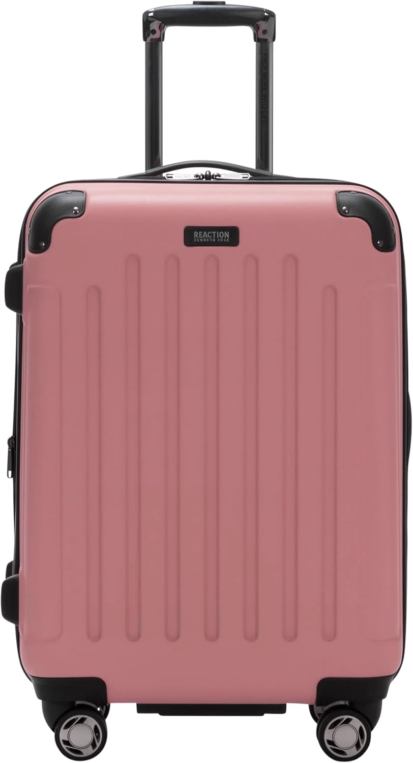 Kenneth Cole REACTION Renegade Luggage Expandable 8-Wheel Spinner Lightweight Hardside Suitcase, Champagne, 20-Inch Carry On