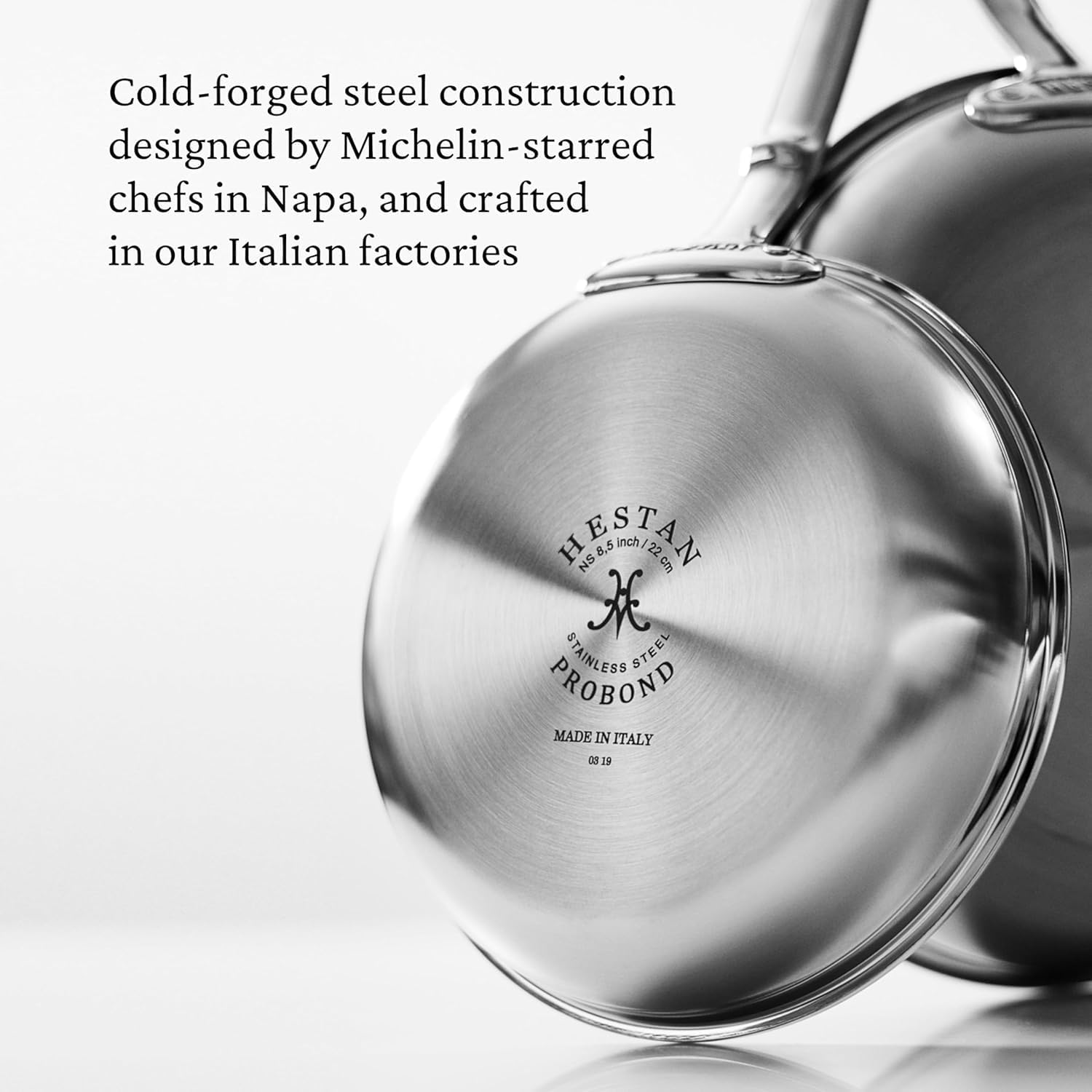 Hestan ProBond Forged TITUM - Professional Clad Stainless Steel, Nonstick, Frying Pan, (8.5-Inch), Induction Compatible, Made without PFOAs