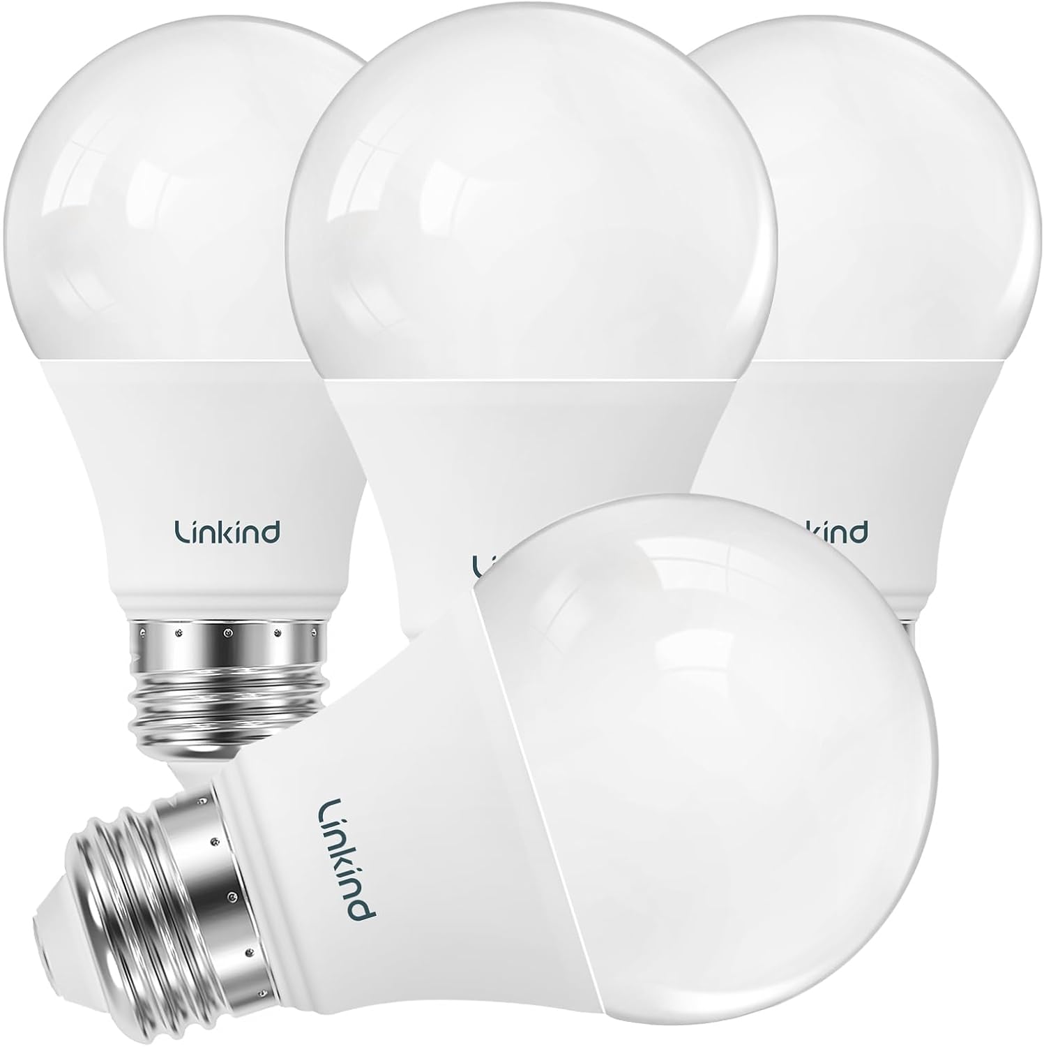 Linkind A19 LED Light Bulbs, 100 Watt Equivalent, 2700K Soft White 6 Packs