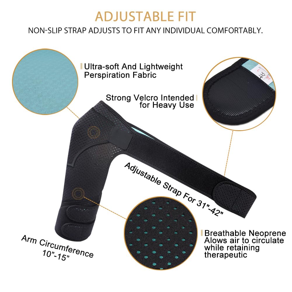HUEGLO Shoulder Brace Men&Women Rotator Cuff Support for Pain Relief,Right
