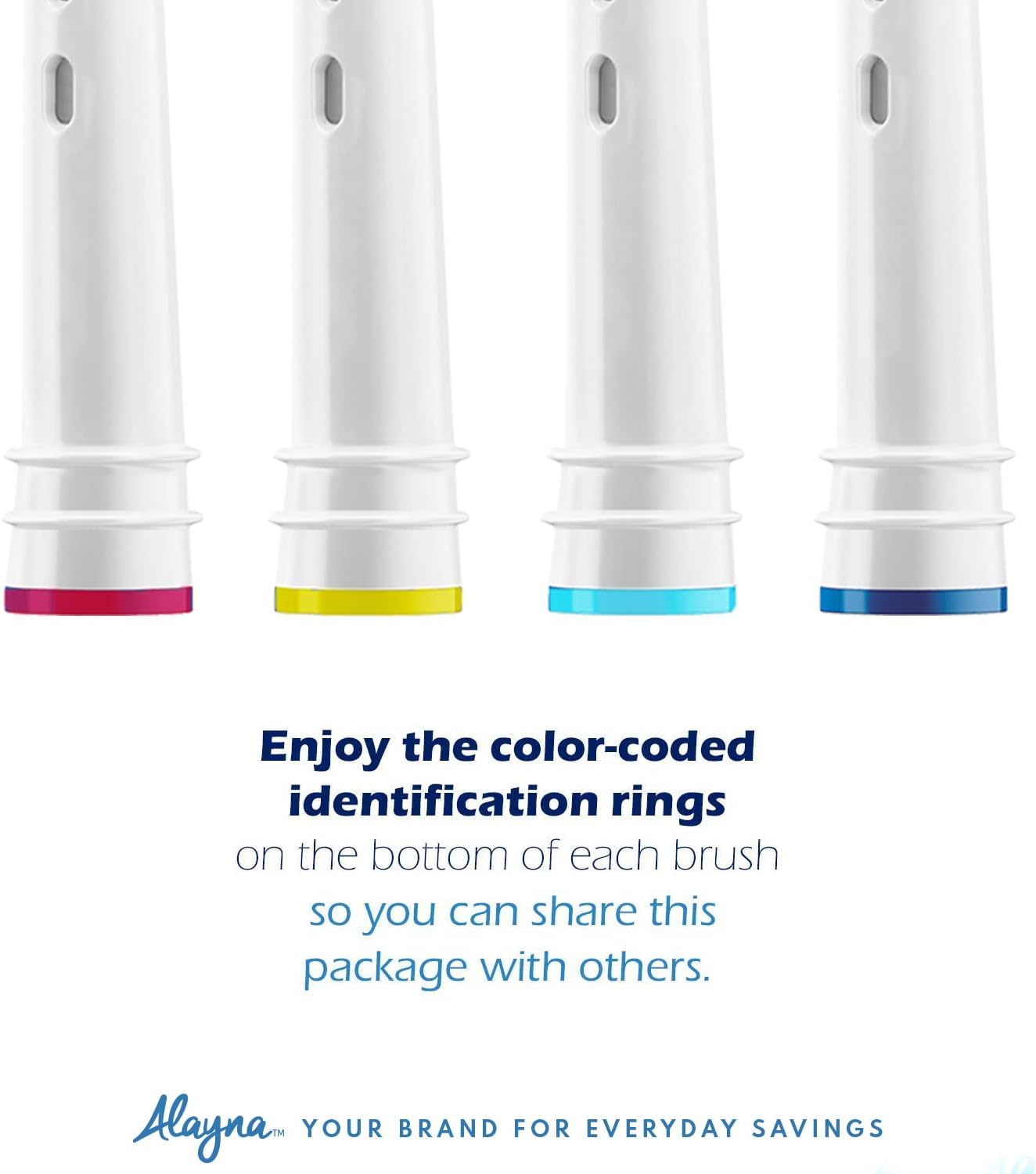 Alayna Assorted Brush Heads Compatible with Oral-B, 16 Pack