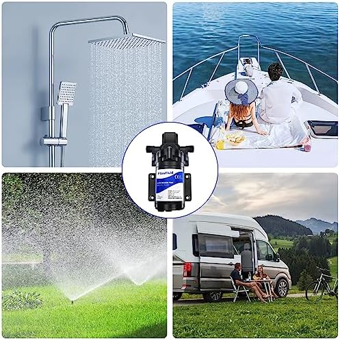 Water Pressure Booster Diaphragm Pump 110V AC for House, 45PSI 4GPM Fresh Water Transfer Pump with Plug