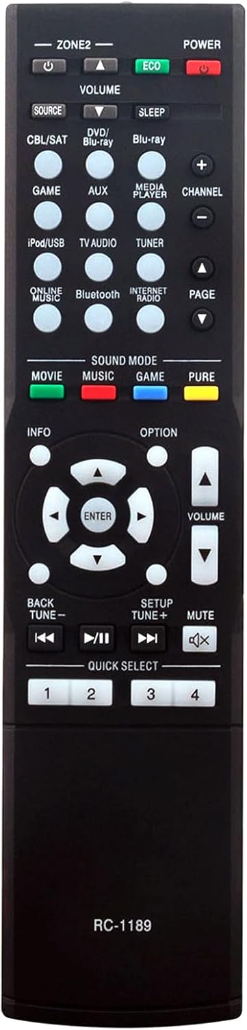 RC-1189 Replaced Remote fit for Denon AV Receiver AVR-S700W AVR-S710W
