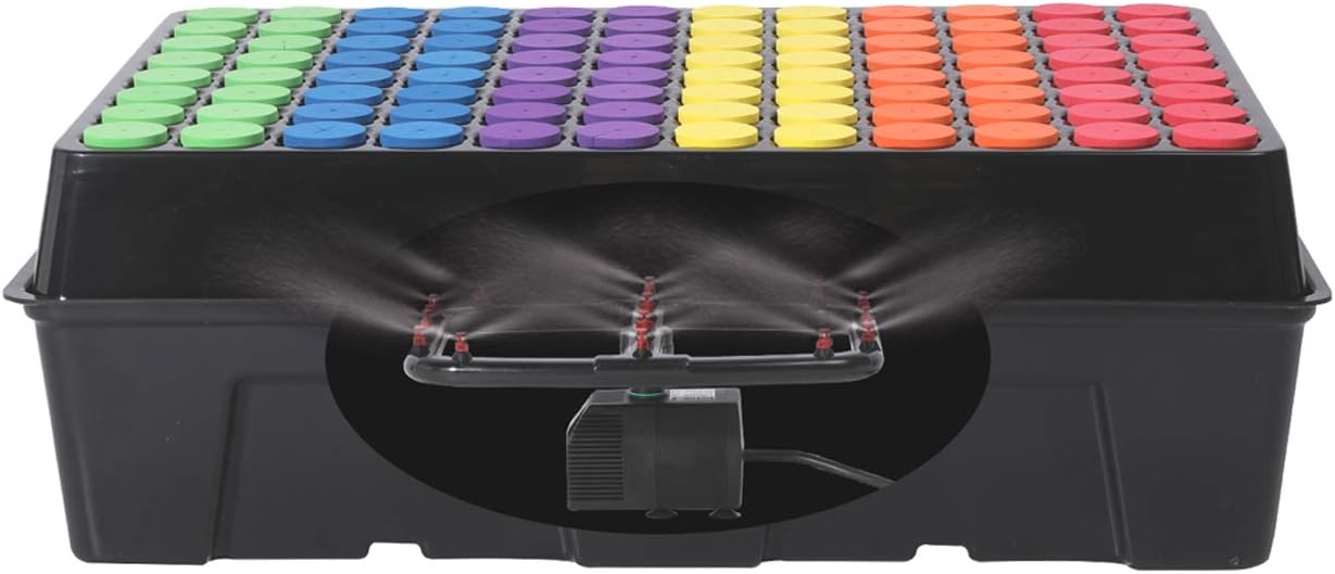 HORTIPOTS Aeroponic Clone Machine 48 Site for Plant Cuttings Propagation Using 2 in Neoprene Inserts