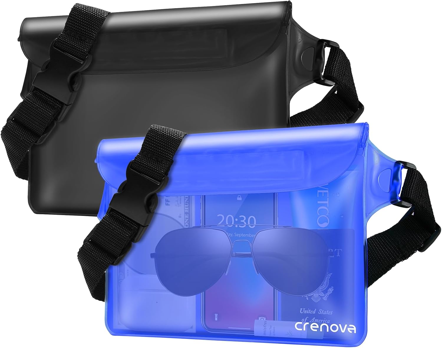 Waterproof Bag Fanny Packs for Women, Cruise Vacation Essentials Waterproof Pouch for Phone Passport Purse, Floating Dry Bags for Beach Water Park Boating Fishing Diving Surfing Kayaking Accessories | Floating, ideal for Beach, Boating & Kayaking, Durabl…
