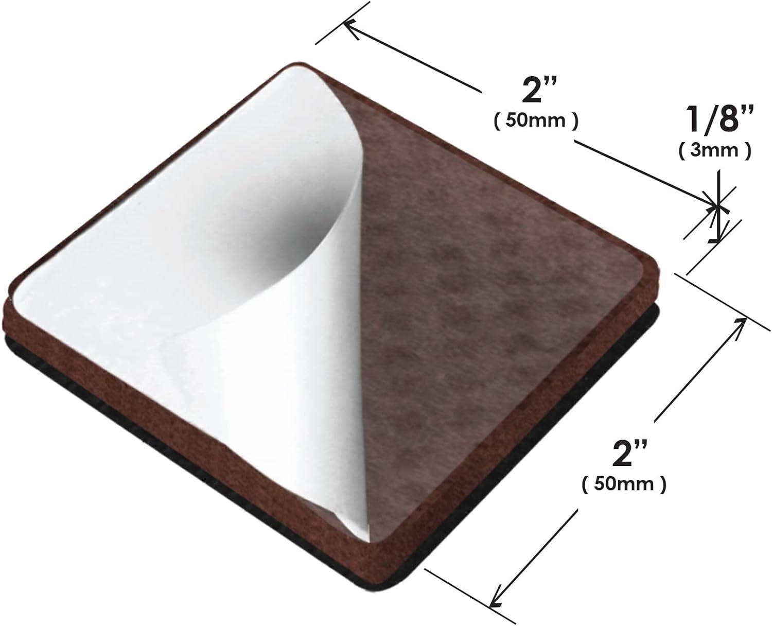 Slipstick GorillaPads CB149 Non-Slip Furniture Pads/Rubber Grippers (Set of 8) Self-Adhesive Furniture Feet Floor Protectors, 1-1/2 inch Round, Black