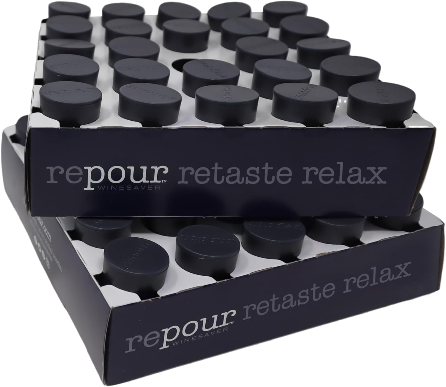 Wine Saver - Wine Preserver and Stopper - Removes Harmful Oxygen from your Wine Simply and Effectively - Indigo Blue 4 Pack