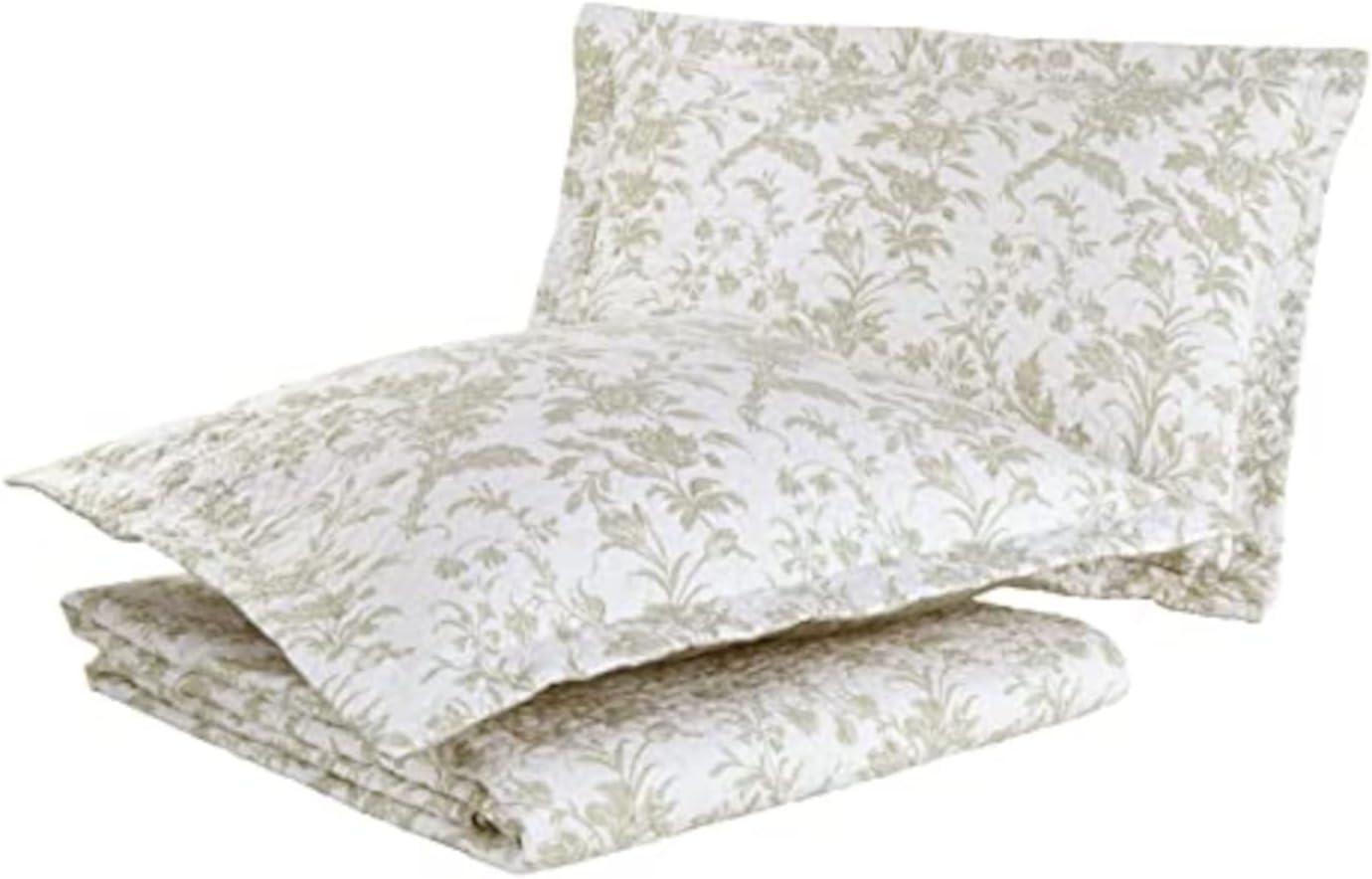 Laura Ashley – Queen Quilt Set, Soft & Lightweight Toile Bedding with Matching Shams, Reversible Floral Room Decor, College Dorm Room Essentials (Amberley Blue)