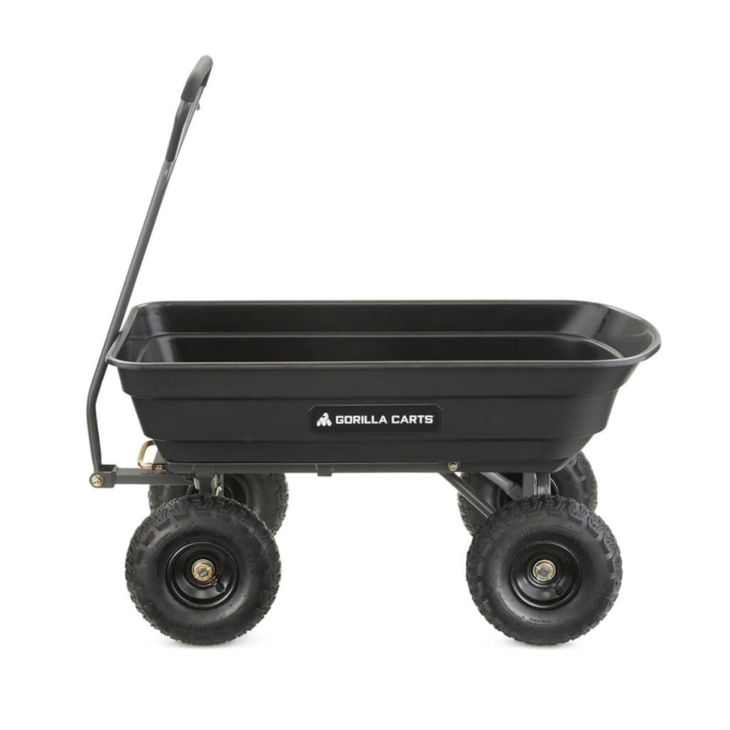 Gorilla Carts Poly Garden Dump Garden Cart with Easy to Assemble Steel Frame, Camping Wagon with Quick Release System, 1200 Pound Capacity, and 13 Inch Tires | 1,200-lb Capacity, 6 Cu Ft Tub Poly Dump Cart with Quick-Release Dump for Bigger Yard Cleanup…