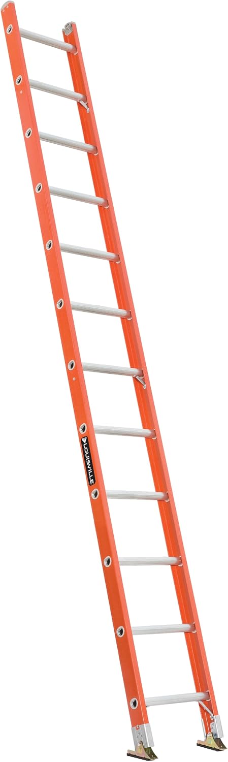 Louisville Ladder 12-Foot Fiberglass Step Ladder, 375-Pound Load Capacity, Type IAA, FS1312HD
