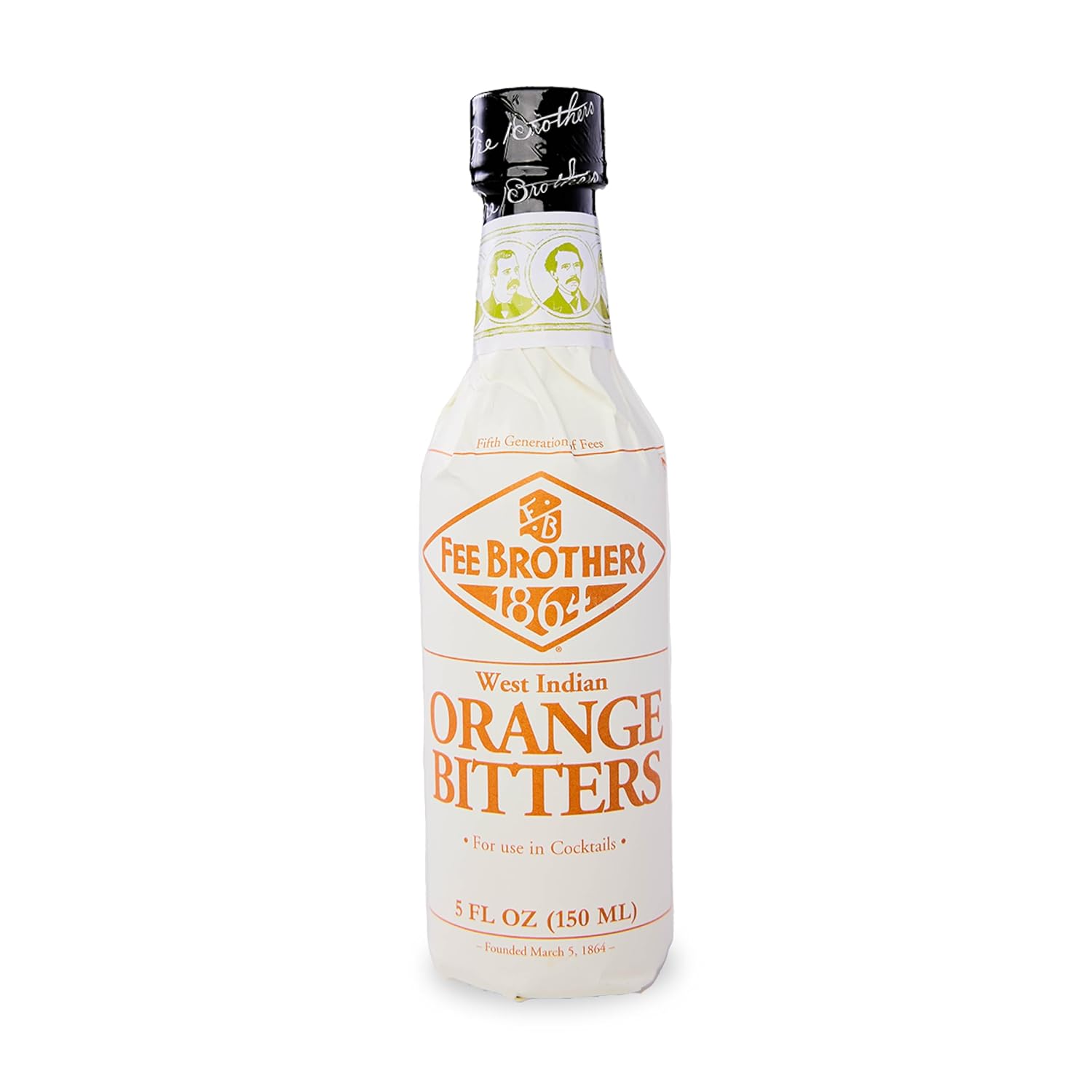 Fee Brothers West Indian Orange Cocktail Bitters, 5 fl oz (150ml) | Aromatic Cocktail Mixer & Concentrated Flavoring, Gluten Free, Vegan-Friendly