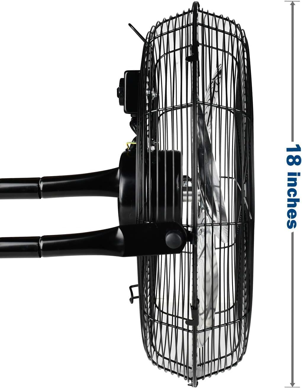 Simple Deluxe Comfort Zone Cradle Floor Fan, 12 Inch 3-Speed High Velocity, 230 Degree Adjustable Tilt, All-Metal, Carry Handle, Rubber Feet,Ideal for Home, Bedroom & Office, Black