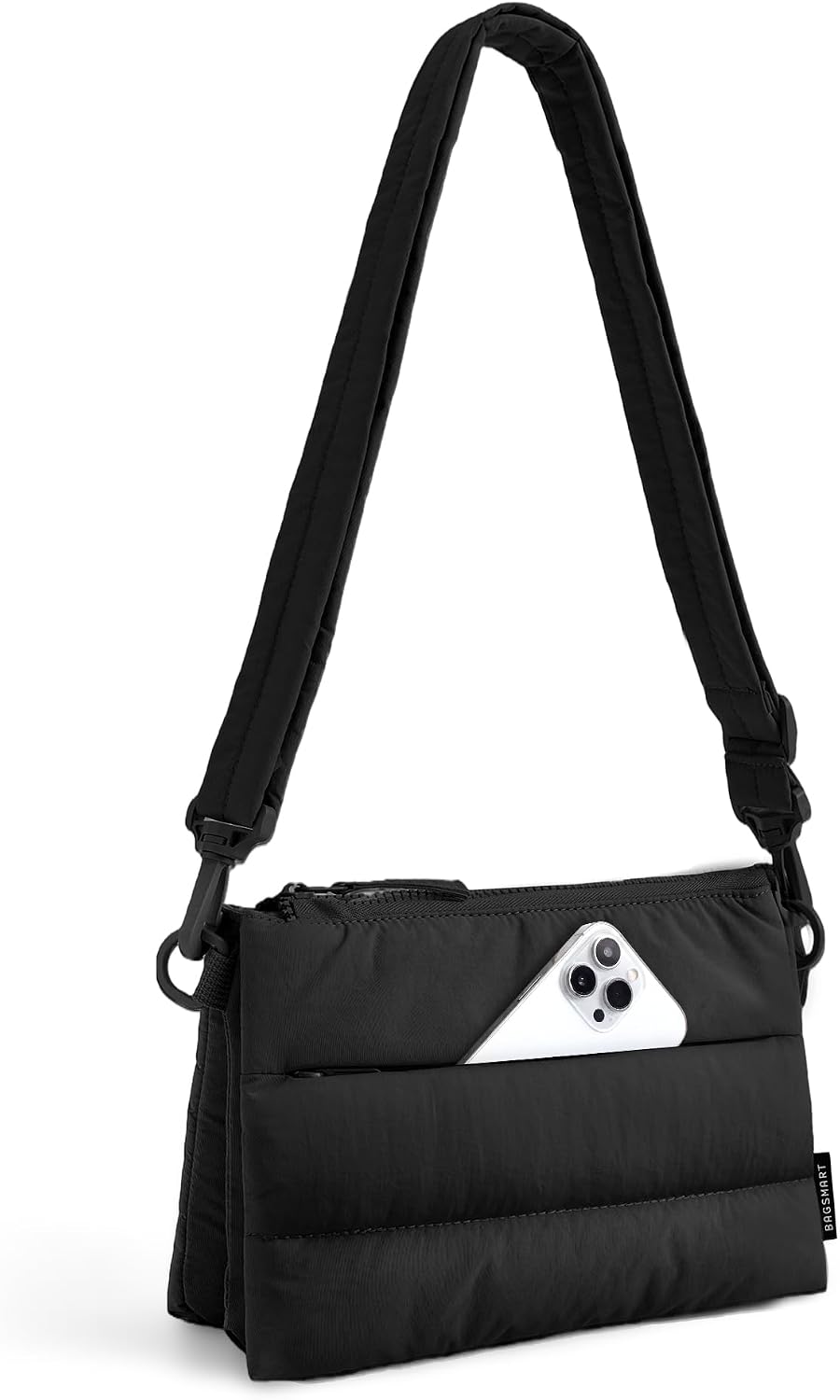 BAGSMART Cross Body Purse, Medium Crossbody Bags for Women Travel Purse, 4.3L Puffy Handbag Wallet with RFID Blocking Slots