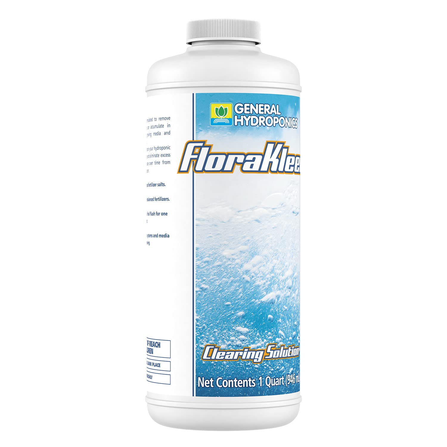 General Hydroponics FloraKleen QT - Mineral Salt Clearing Solution, 1/4 Gallon