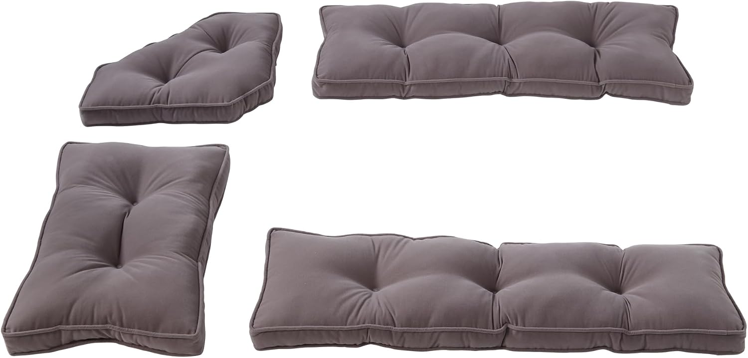 Greendale Home Fashions Hyatt 4-Piece Kitchen Nook Polyester Cushion Set, Cobalt