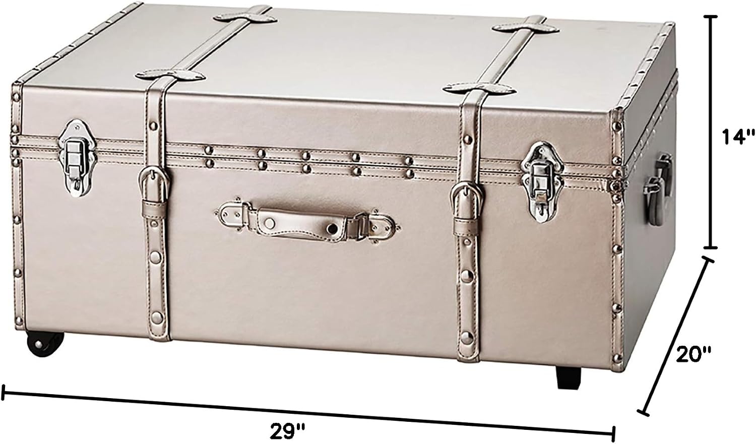 DormCo Texture® Brand Trunk - Glitter Gold 29"L x 20"W x 14"H
