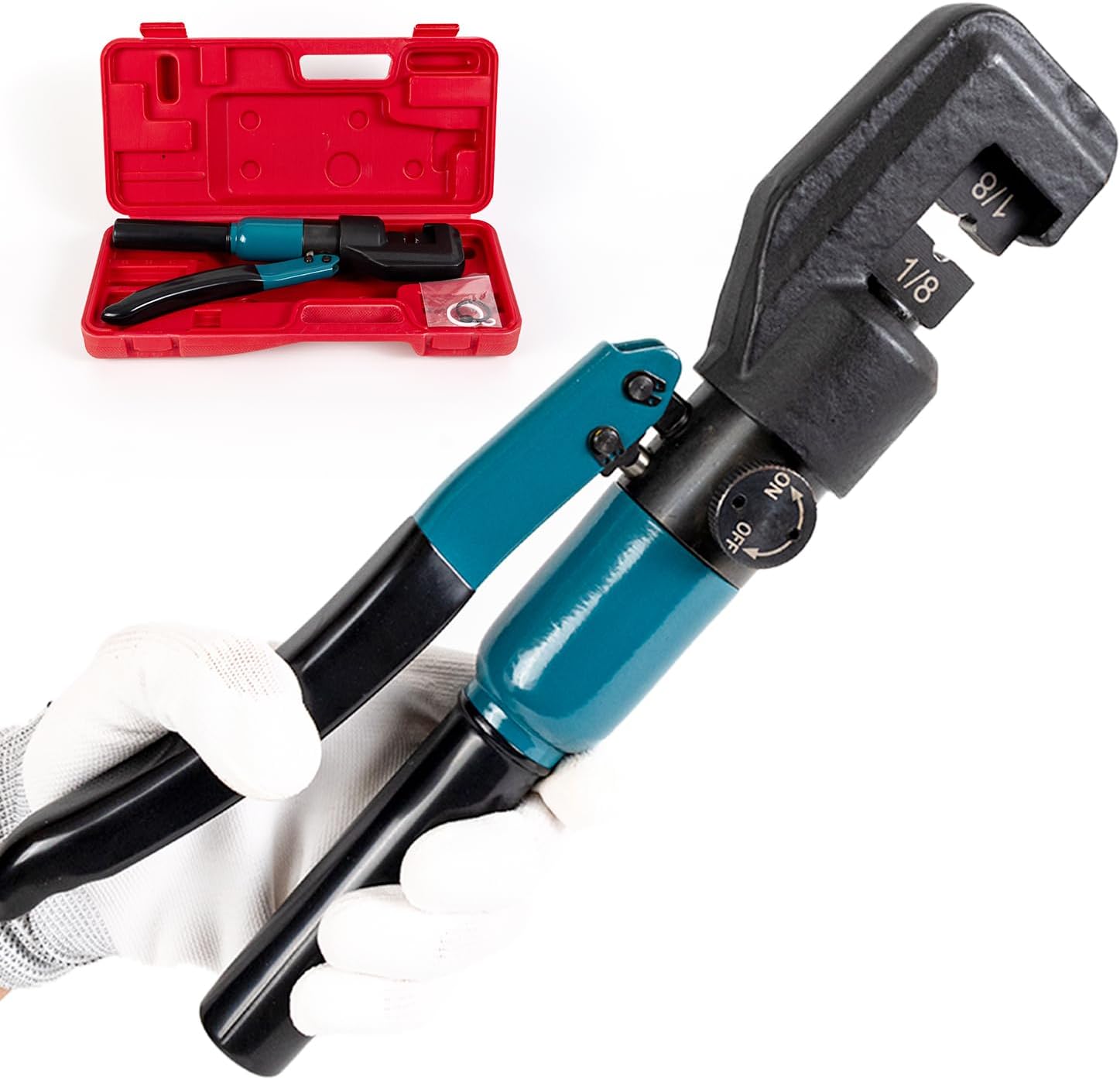 Muzata Cable Railing Crimping Tool Hydraulic Crimper with 1/8" Die CR09