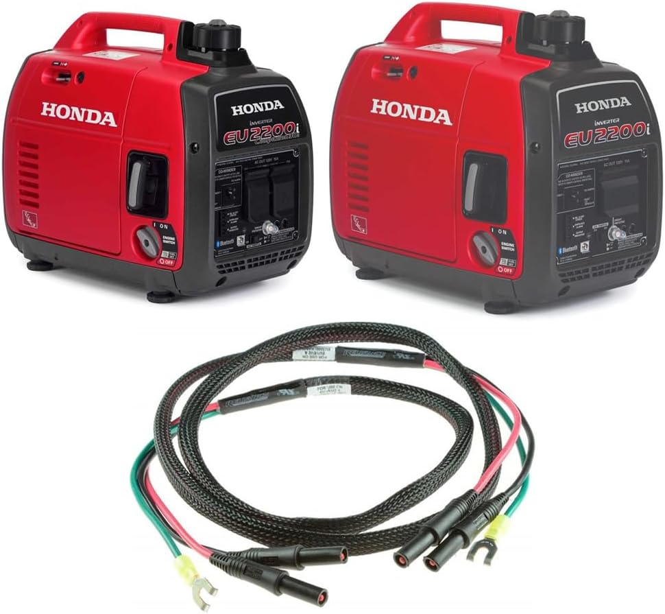 Honda EU2200i 2200W Portable Inverter Generator w. Companion and Parallel Cables