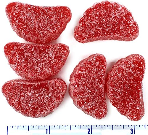 SweetGourmet Cherry Fruit Slices Sugar Coated Jelly Candy, 2.5 Pound Bulk Bag