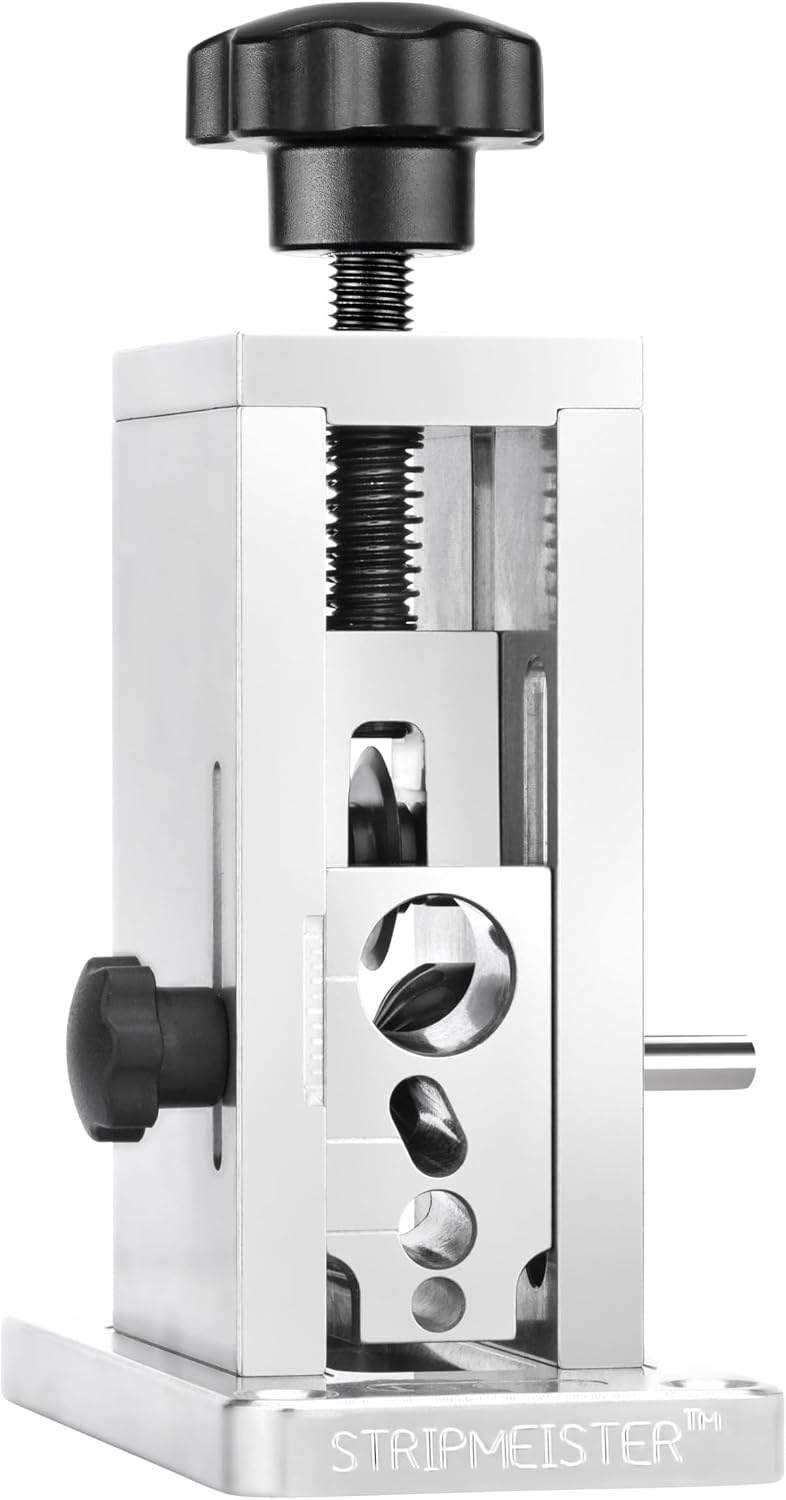 StripMeister Original Drill-Powered Wire Stripper – Wire Sizes Up To Ø3/4", Jam-Free, Copper Wire, Built for Safety, Speed, and Efficiency - Portable Wire Stripping Machine