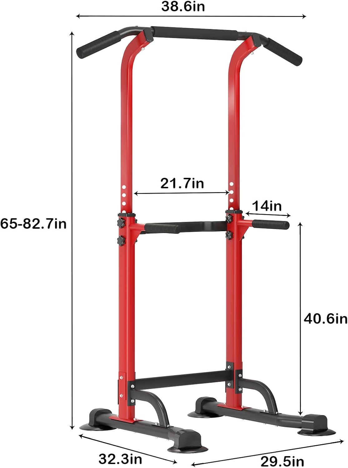 SogesHome Multi-Function Power Tower Pull Up Bar Dip Station for Home Gym