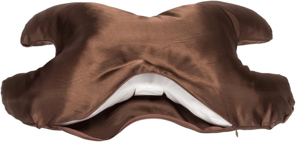 Save My Face!" Pillow THE Original Anti-Wrinkle PILLOWETTE Le Grand Pillow in Satin Chocolate