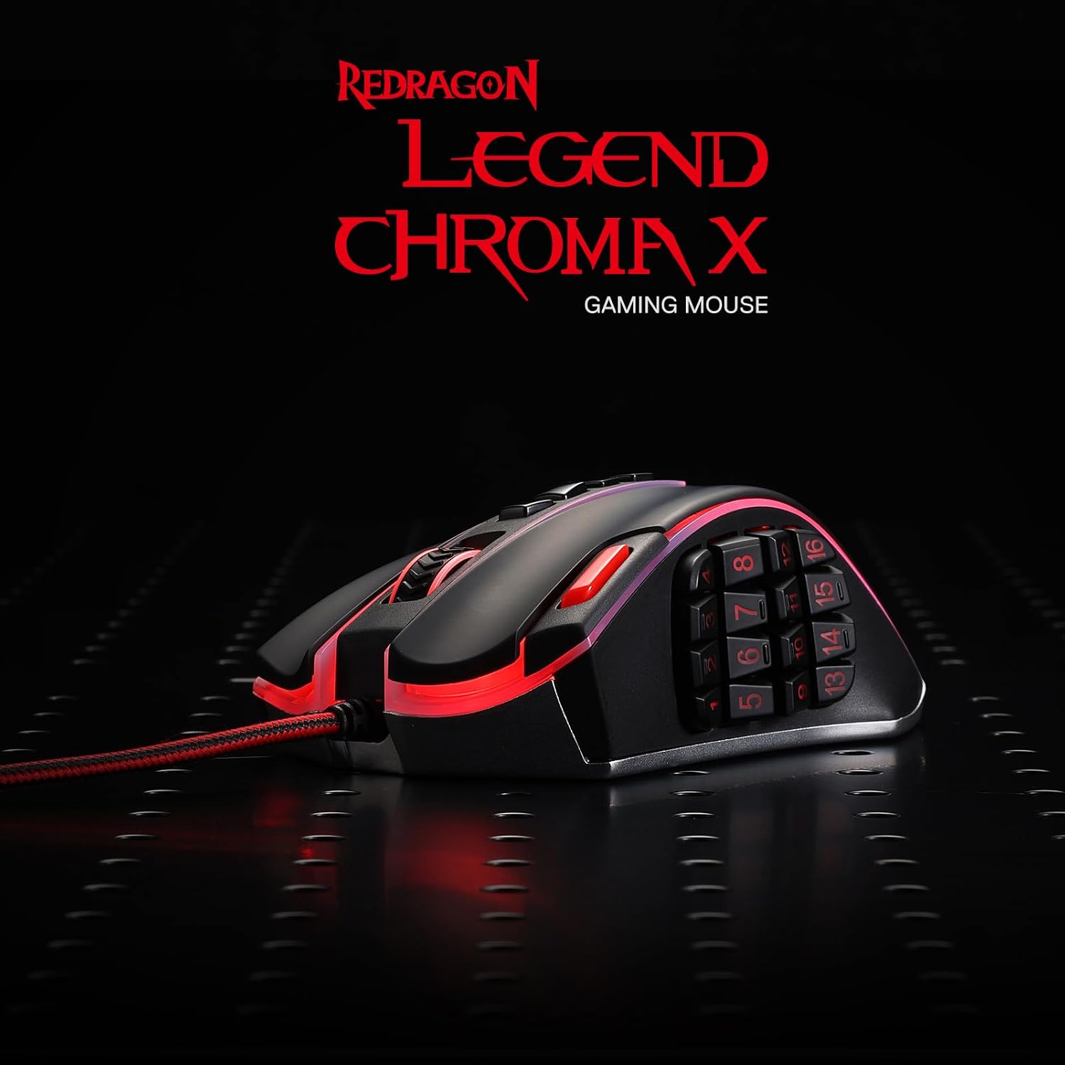 Redragon M908 Wired MMO RGB Gaming Mouse 12400 DPI Remapping Keys | Stable Lag-Free Connection, Redefine Keybinding Macro, Vibing Backlight, Ergonomic Grip Body Comfort