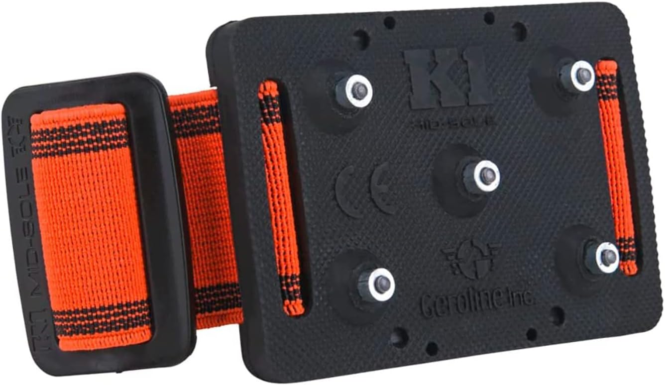 K1 Mid-Sole Ice Cleats for Men & Women - Rotatable Traction Aids For Winter Snow - Hi Vis - Low Profile