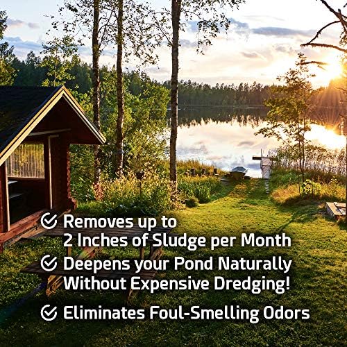 Pond Sludge Remover – 5 Pounds Beneficial Pond Bacteria & Enzyme Treatment - 100% Natural Muck Digester – Safe for All Aquatic Life and