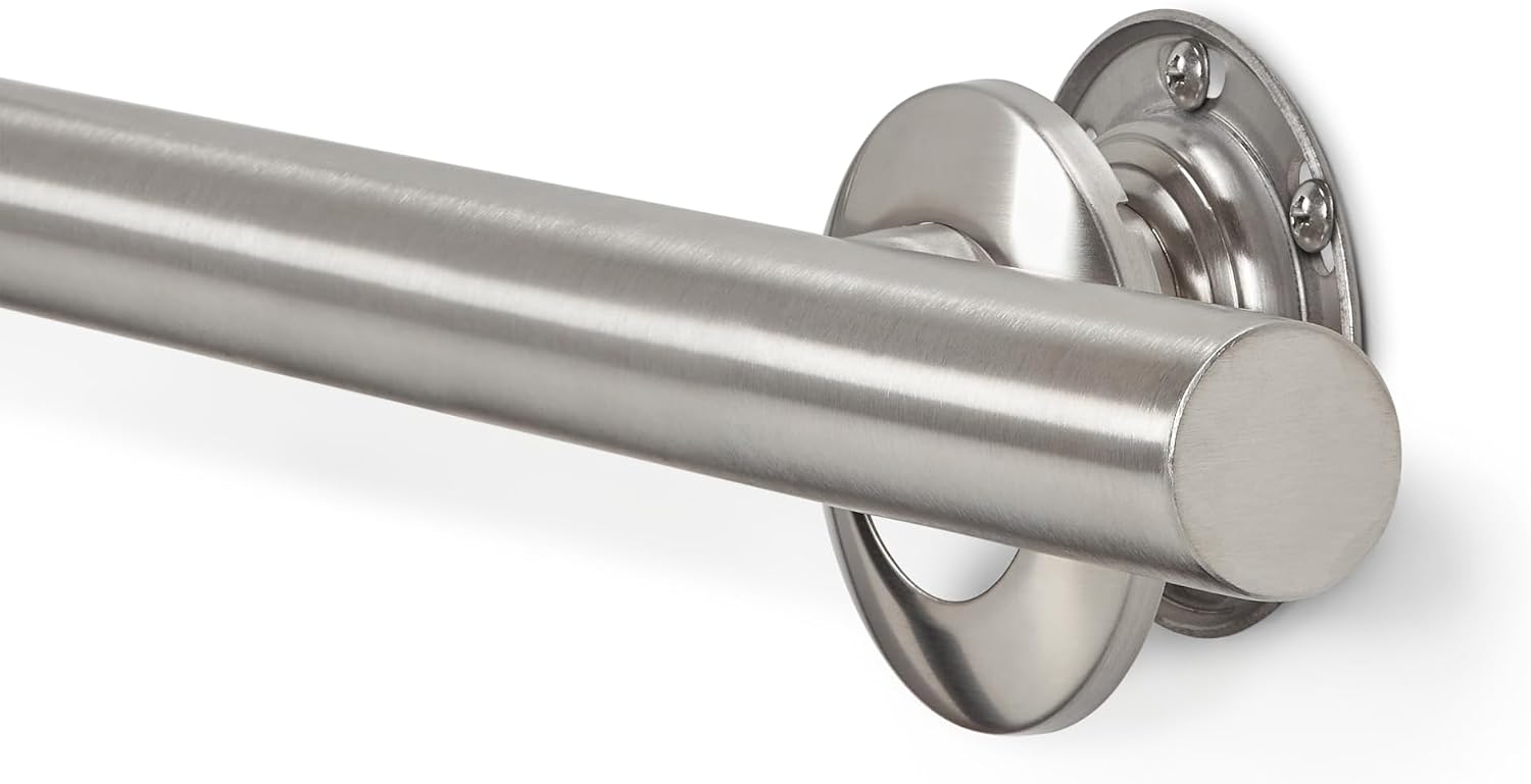 Seachrome 18-inch Coronado Designer Straight Bathroom Shower Grab Bar, Satin Stainless Steel, Brushed Nickel