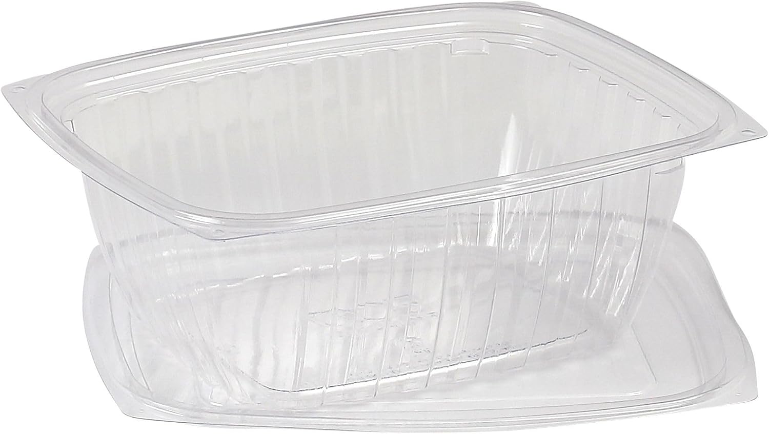 Eco-Products EPRC32 Renewable & Compostable Rectangular Deli Containers - 32oz., 50 Per Pack (Case of 4 Packs), clear
