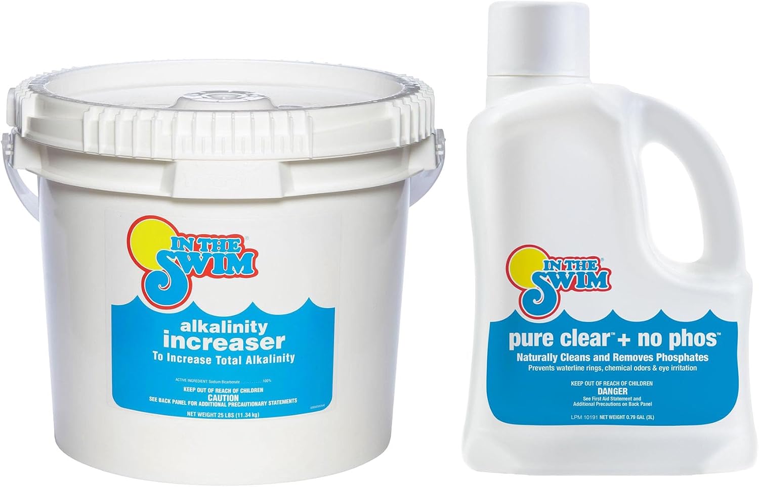 In The Swim Alkalinity Increaser for Swimming Pools - 25 Pounds | 100% Sodium Bicarbonate - Raises Alkalinity and Balances pH Levels in your Swimming Pool Water