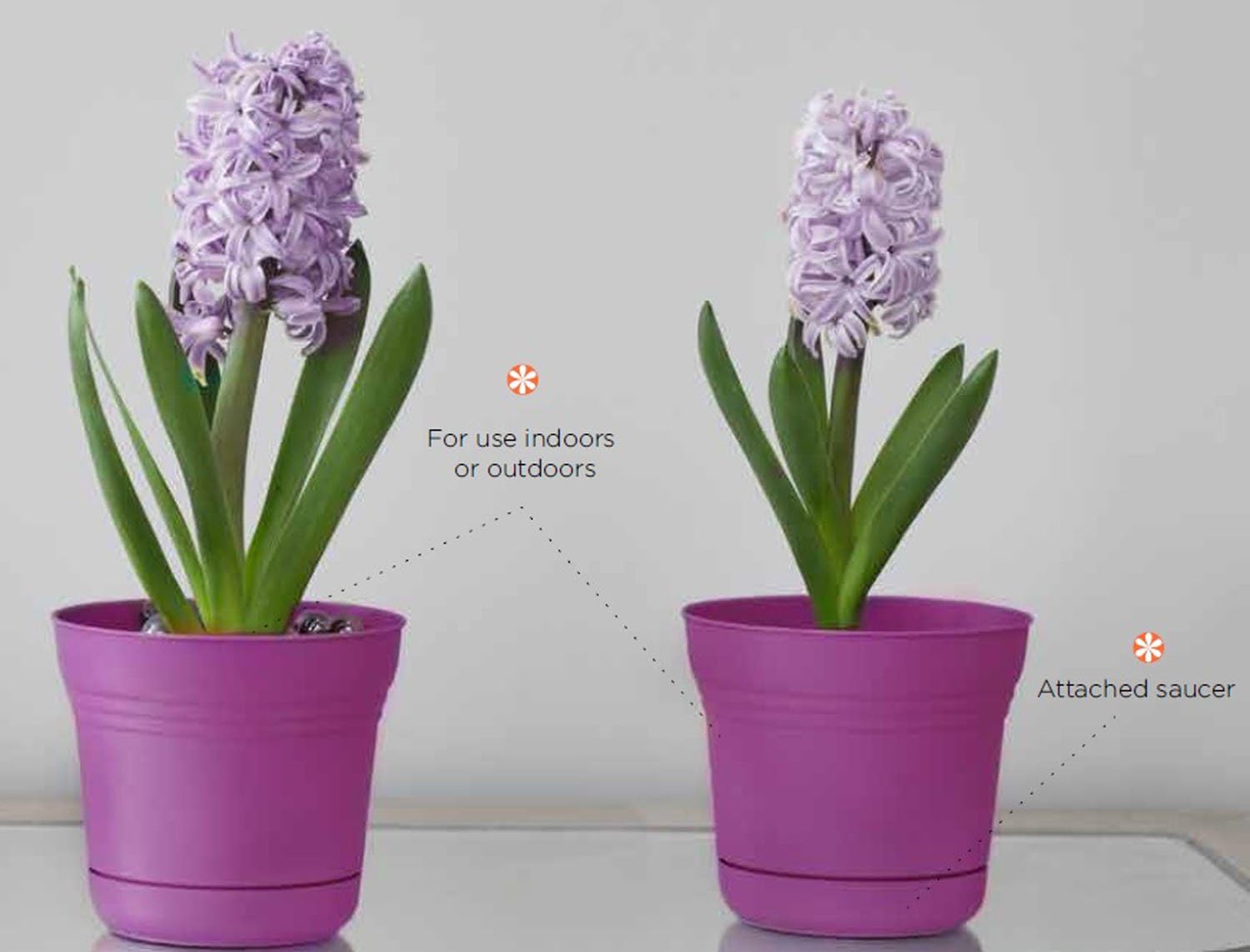 Bloem Saturn Planter with Saucer, 10", Calypso (SP1027)