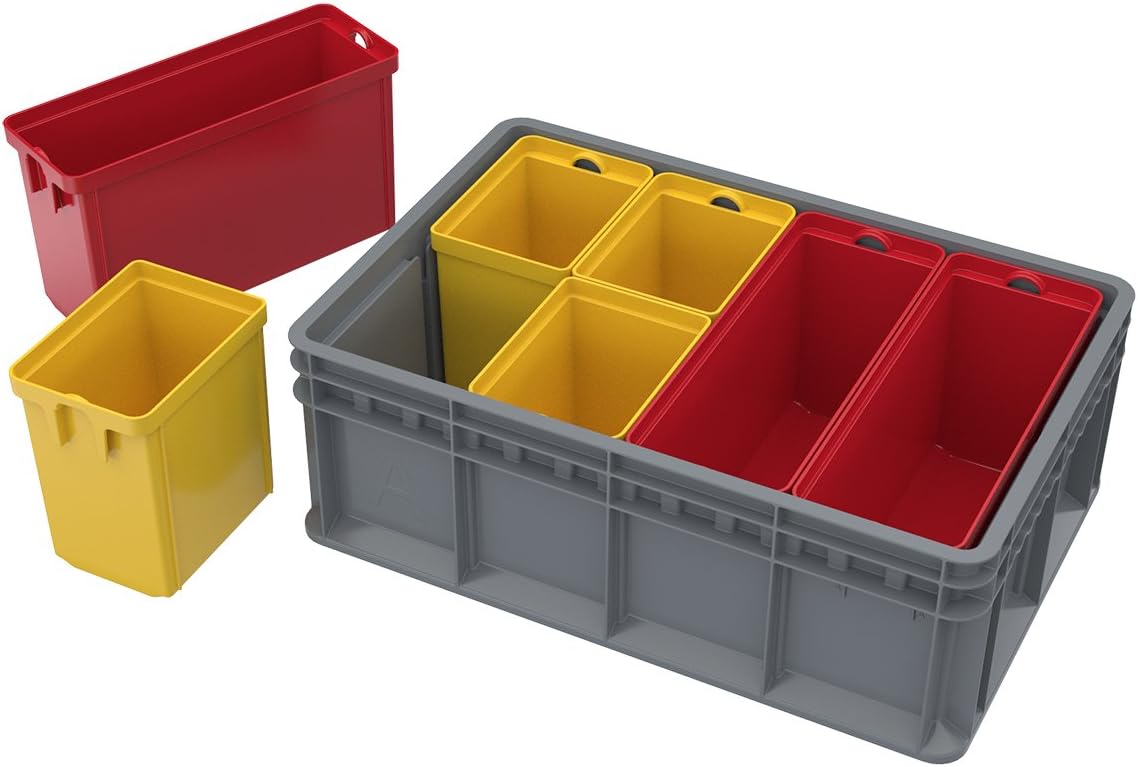 Akro-Mils 38358 Heavy-Duty Stacking Multi-Load Straight Wall Container Shuttle Tote for ASRS Automated Storage and Retrieval Systems