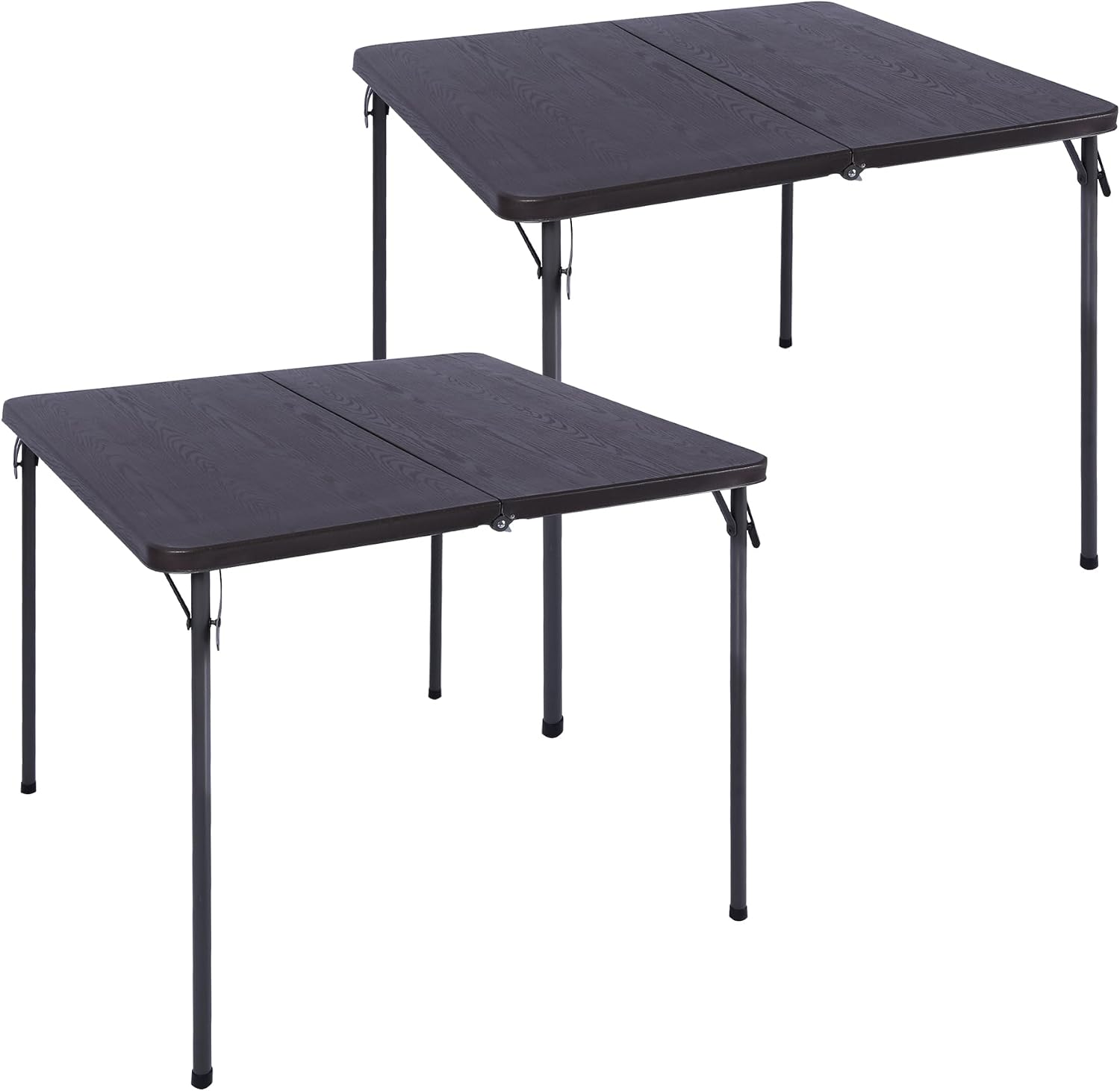 REDCAMP 34" Square Folding Card Table with Resin Top, Portable Fold in Half Small Card Tables with Collapsible Legs for Adults Indoor Outdoor Use