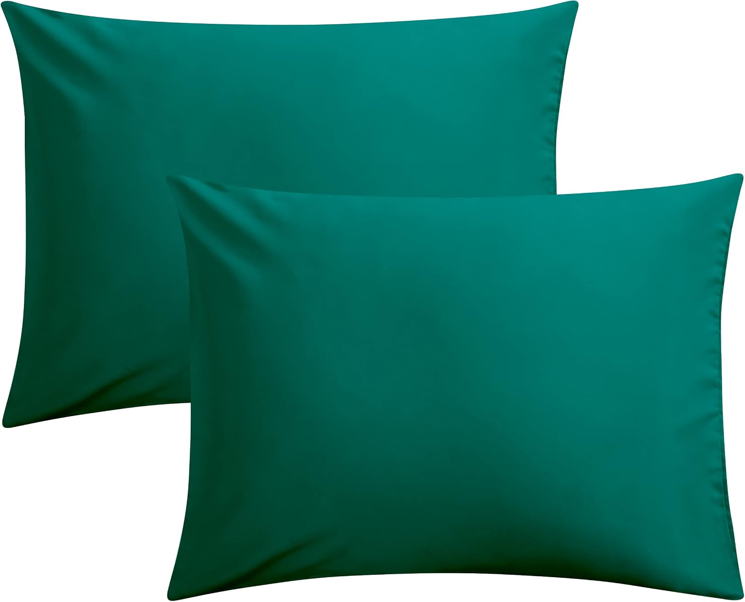 FLXXIE 2-Pack Microfiber Standard Pillow Cases, Envelope Style, White