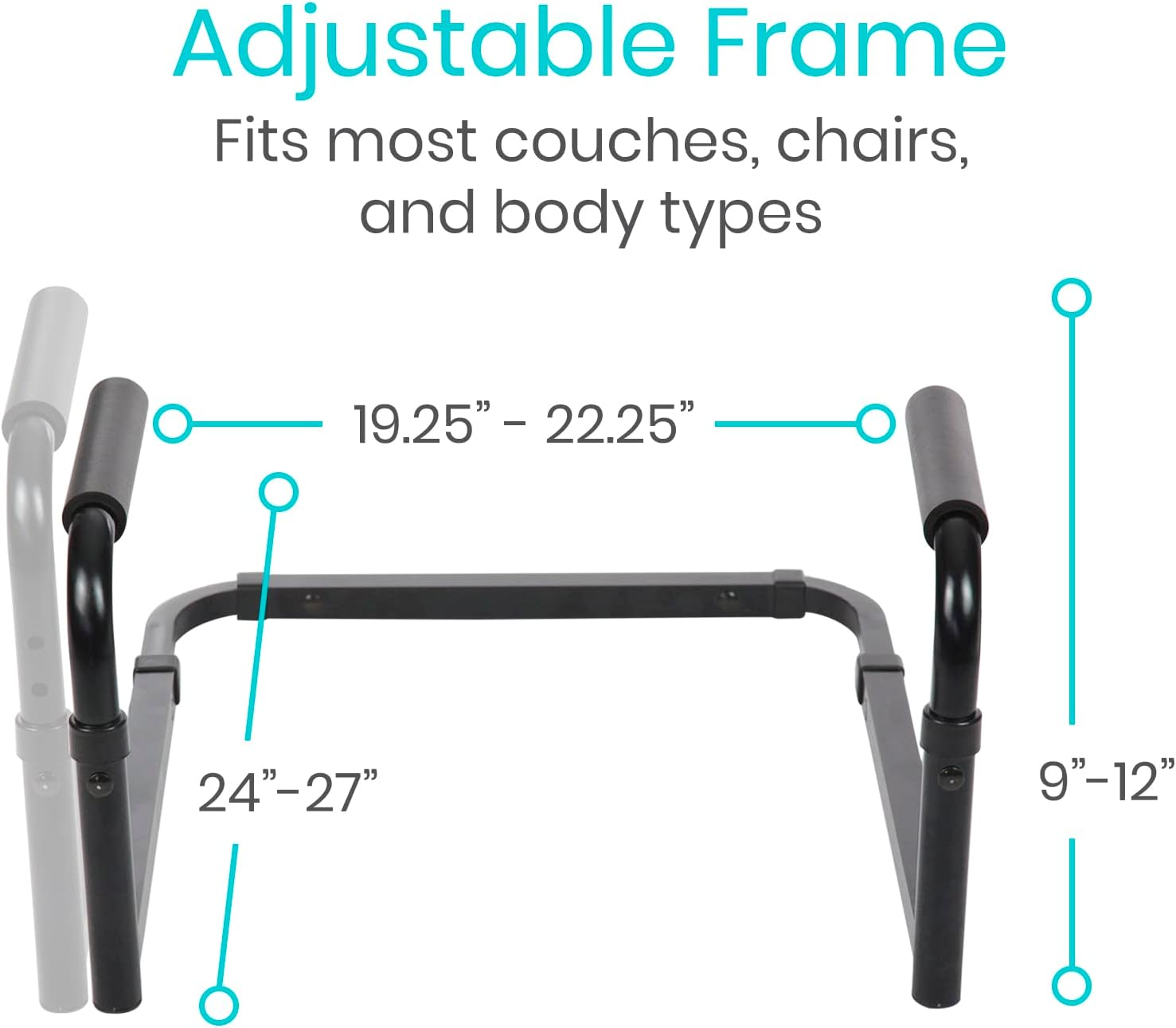 Vive Stand Assist - Mobility Standing Aid Rail for Couch, Chair | Assistance Handle for Patients, Elderly