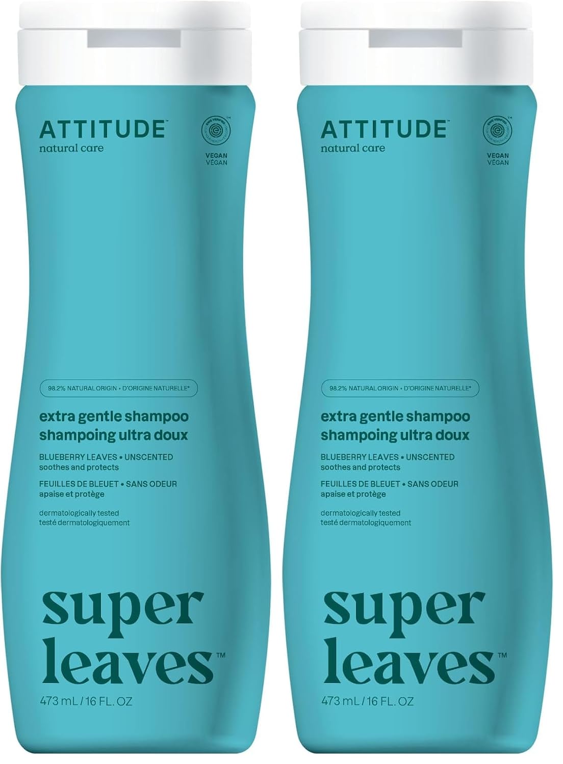 ATTITUDE Clarifying Hair Shampoo, EWG Verified, Restores Shine, Naturally Derived Ingredients, Vegan and Plant Based, Lemon Leaves and White Tea, 16 Fl Oz