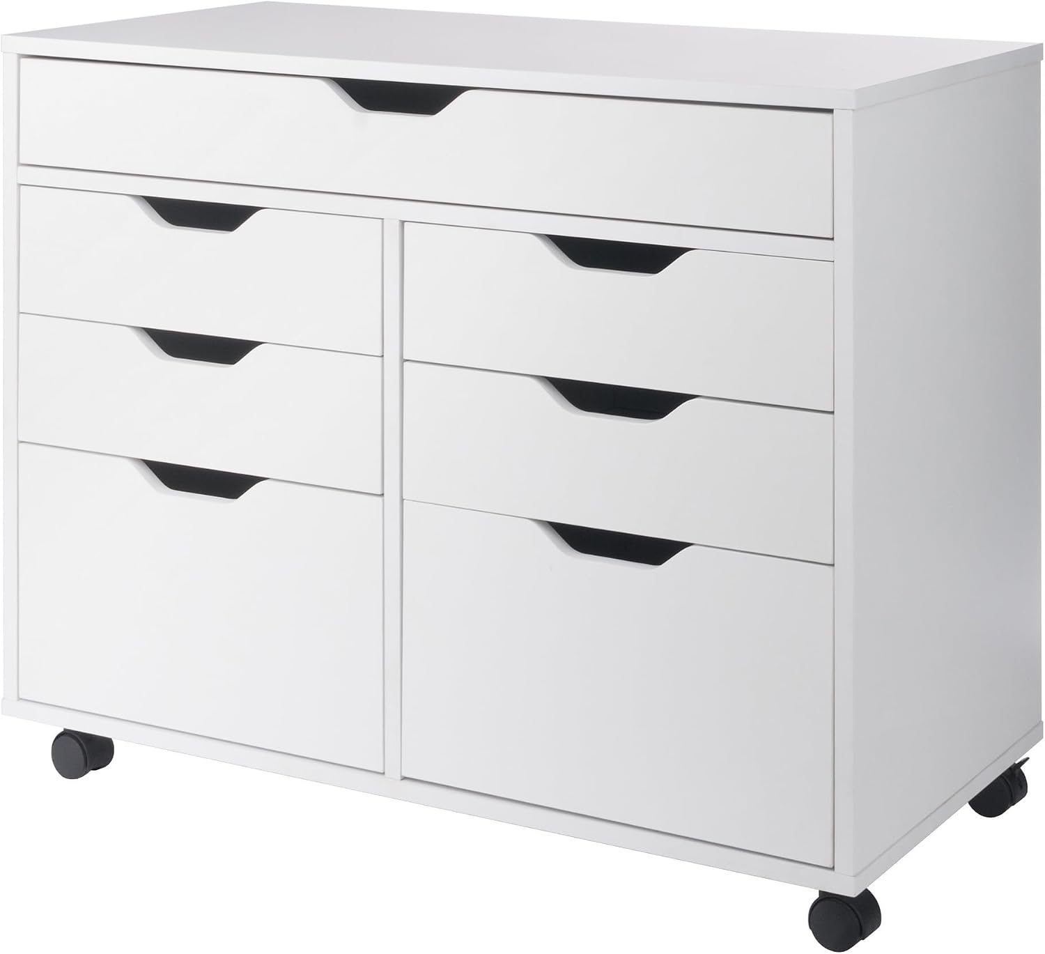 Winsome Halifax Mobile Storage Cabinet with Doors & Drawers, Stylish & Functional Home Storage Cabinet for Filing, Kitchen Organization, Moveable Furniture for Office, Dorms, Apartments