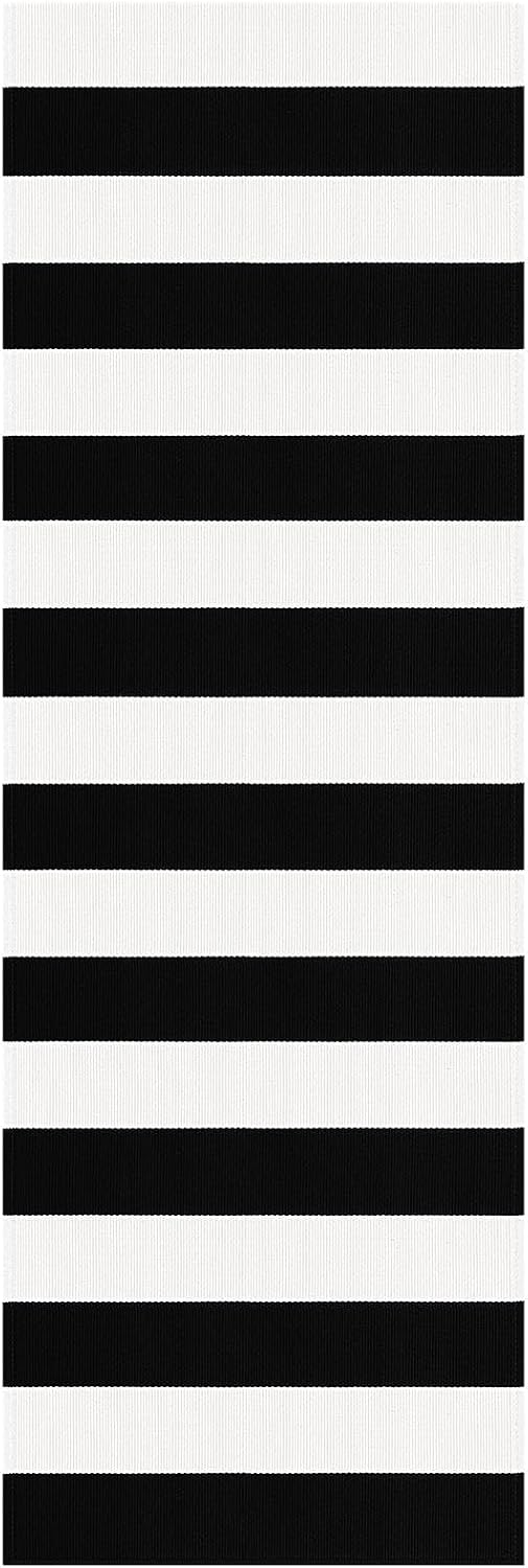 KOZYFLY Black and White Area Rug 3x5 Ft Washable