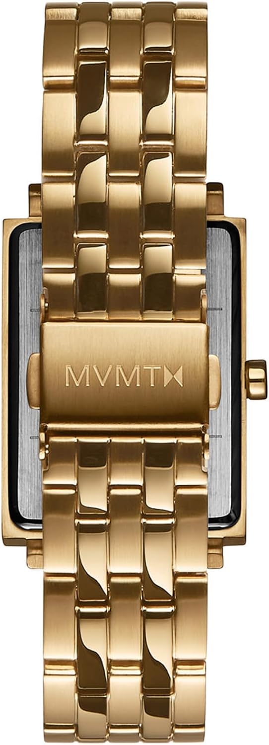 MVMT Signature Square Women's Watch 2 Hand Analog Quartz Stainless Steel Case and Bracelet Water Resistance Premium Minimalist Design for Her 24mm