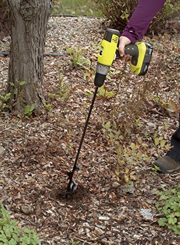 Willard & May Flower Bulb HEX Shaft Drill Planter, Non-Slip – 2.75 by 24 inch - Bulb & Bedding Plant Auger