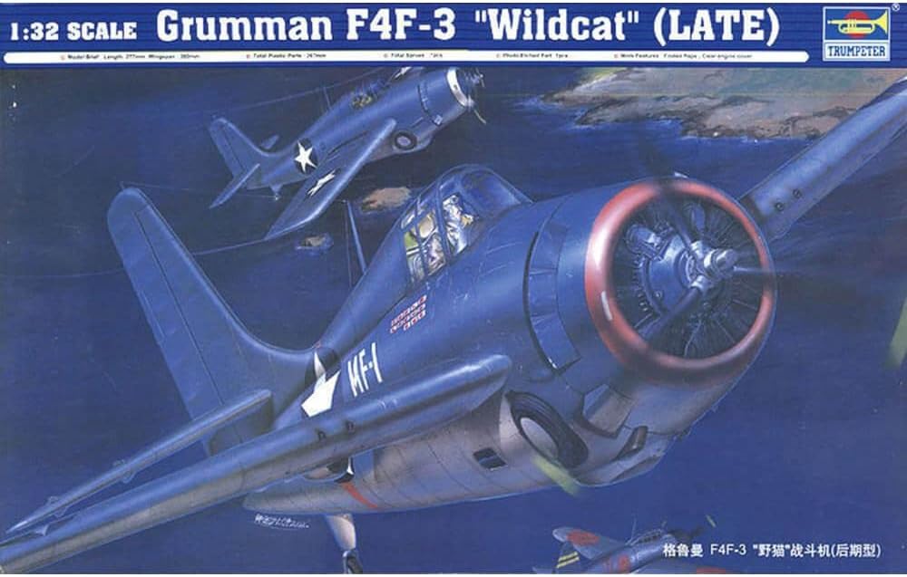 Trumpeter F4F3 Wildcat Fighter Late Version (1/32 Scale)