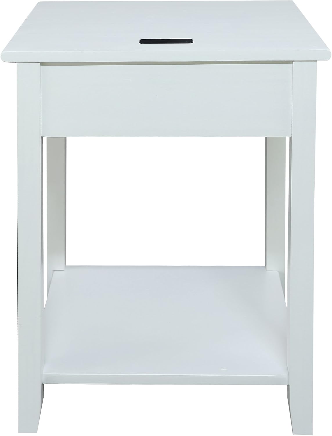 Casual Home Owl Night Stand with USB Port Charging Station and Drawer, 17.5"W x 14.25"D x 24.5"H, Espresso