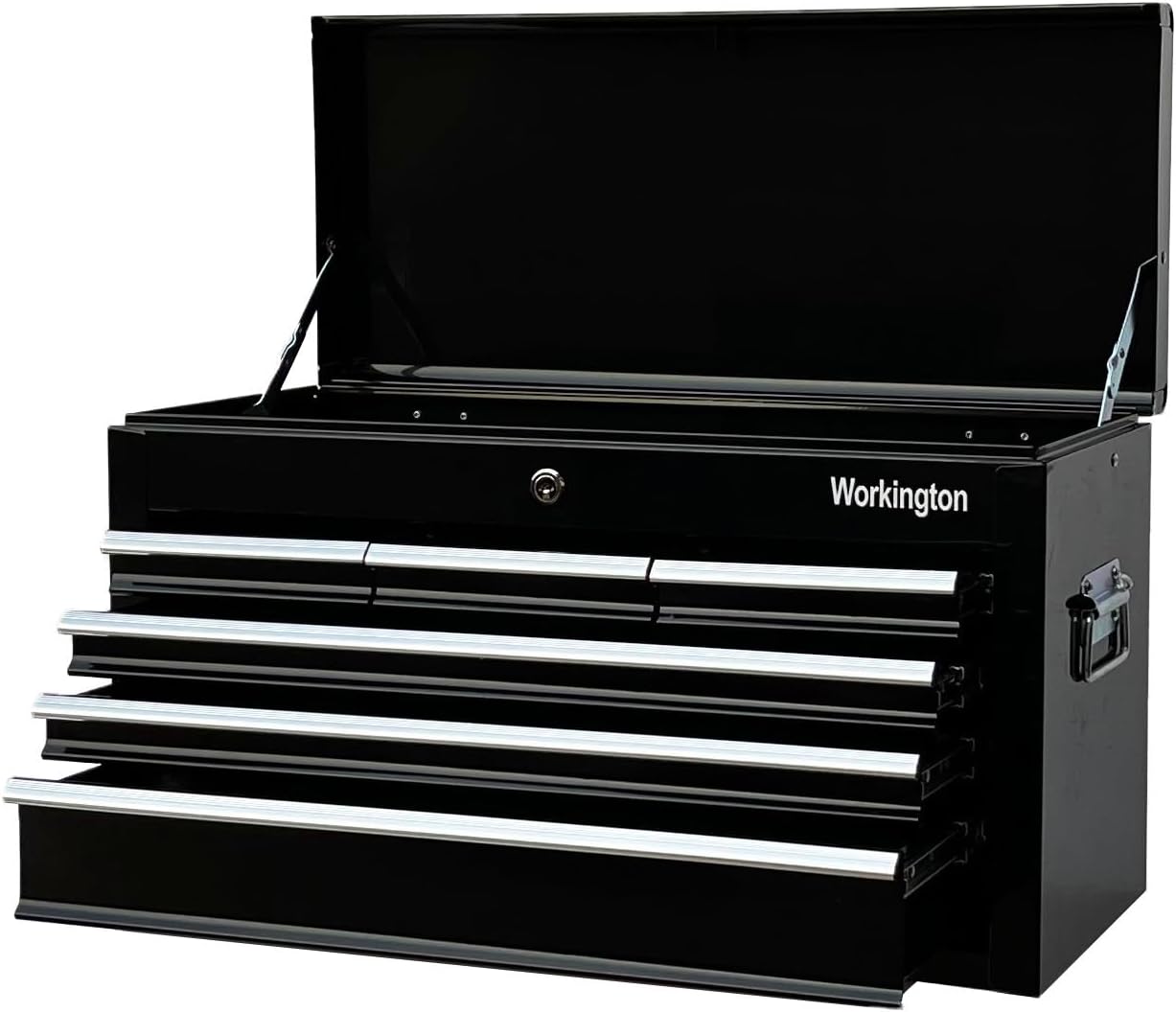 Workington Portable Metal Tool Chest with 6 Drawers, 24" 6-Drawer Tool Chest Cabinet with Ball Bearing Drawer Slides