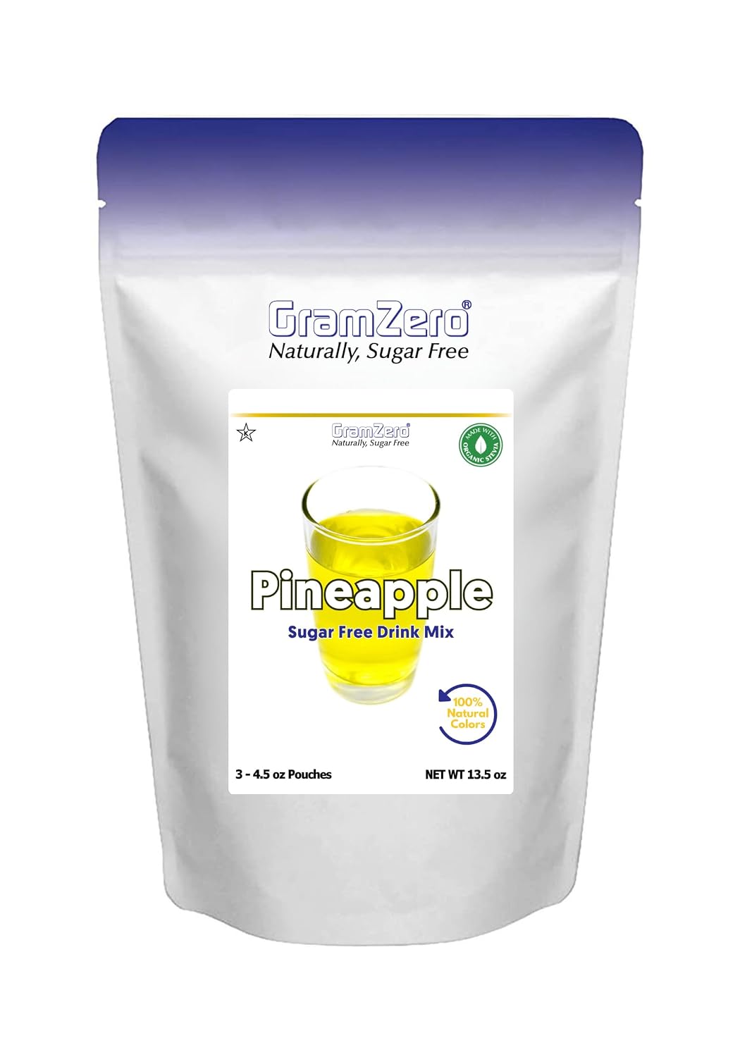 GramZero Raspberry Blush, Sugar Free Drink Mix, Pitcher Pack, Great For Nutrition Club Loaded Tea, Zero Calorie, Stevia Sweetened
